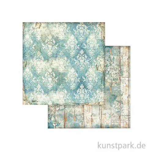 Stamperia Scrappapier - Alterego Turquoise Wallpaper, 30,5 x 30,5 cm Preisreduziert