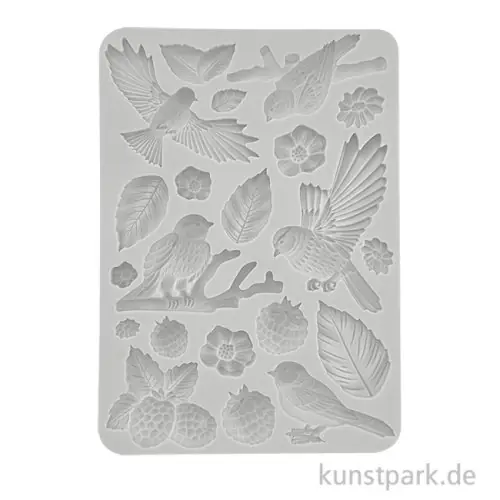 Stamperia Silikon Gießform - Forest Birds, A5 Schnäppchen