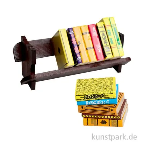 Sonderaktion Miniatur Bücher, 2 x 3 x 0,5 cm, 13 Stück