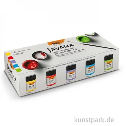 Solange Der Vorrat Reicht KREUL Javana Stoffmalfarben für helle Stoffe XXL 5 x 50 ml