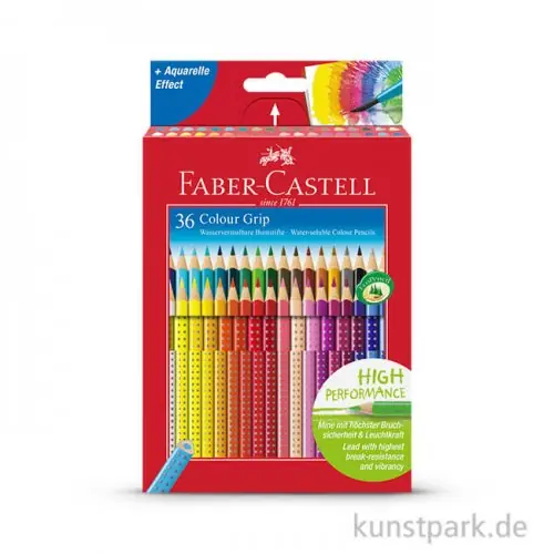 Faber-Castell COLOUR GRIP, 36 Buntstifte im Kartonetui Highlight