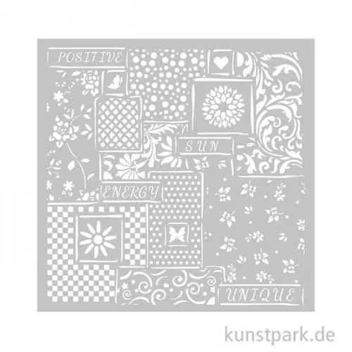 Stamperia Schablone - Sunflower Art Patchwork, 18 x 18 cm Original