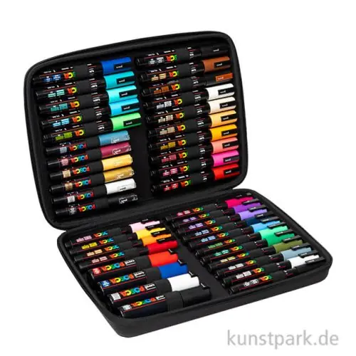 Hochwertig POSCA Marker Set - Koffer mit 40 Acrylstiften
