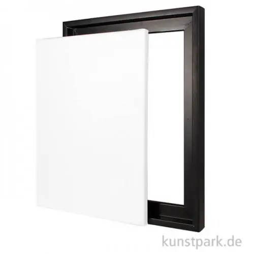 Schattenfugenrahmen mit Keilrahmen - Schwarz Direktkauf