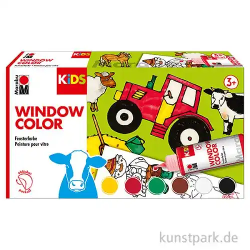 Gleich Bestellen Marabu KiDS Window Color Set - Farmer, 6 x 80 ml