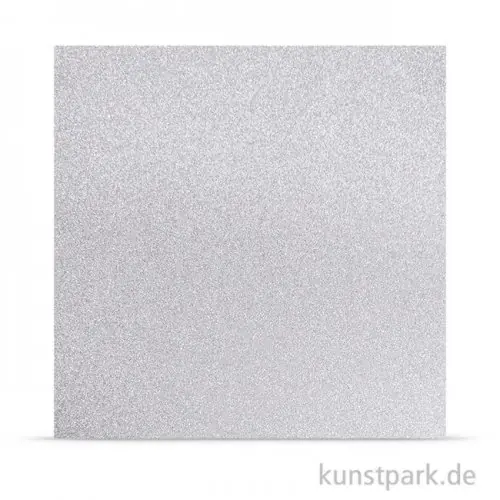 Metalleffekt Glitter fein Silber - Scrapbookingpapier Sofort Bestellen
