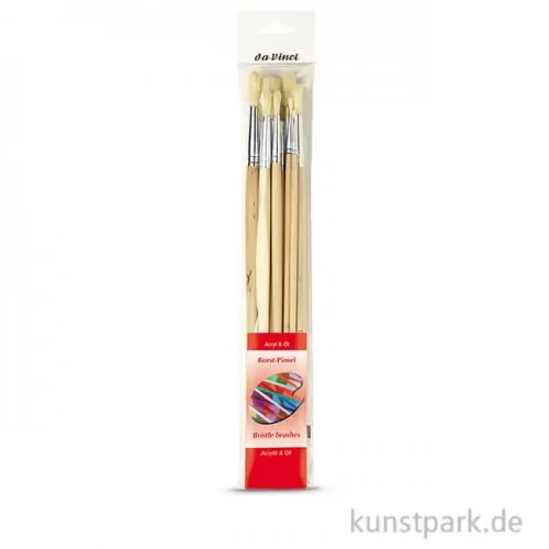 da Vinci Pinselset, 10 Borstpinsel, rund, Allround Highlight