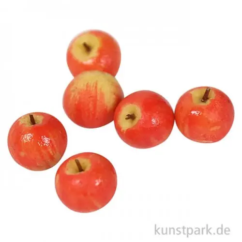 Miniatur Äpfel, Durchmesser 0,8 cm, 6 Stück Versand Am Gleichen Tag