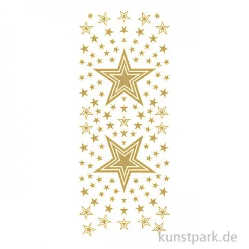 Jetzt Kaufen Kreativ Sticker - Sterne 4, Gold, 10 x 23 cm