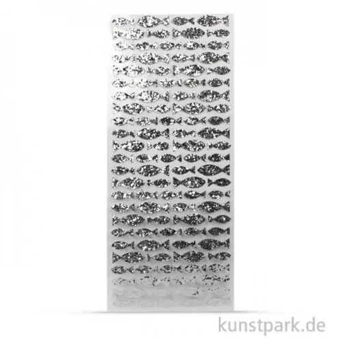 Bestpreis Flitter-Sticker - Fische - silber