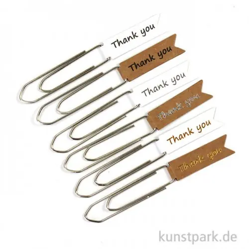 Paper Clips - Thank you, 8 Stück sortiert Markenprodukt