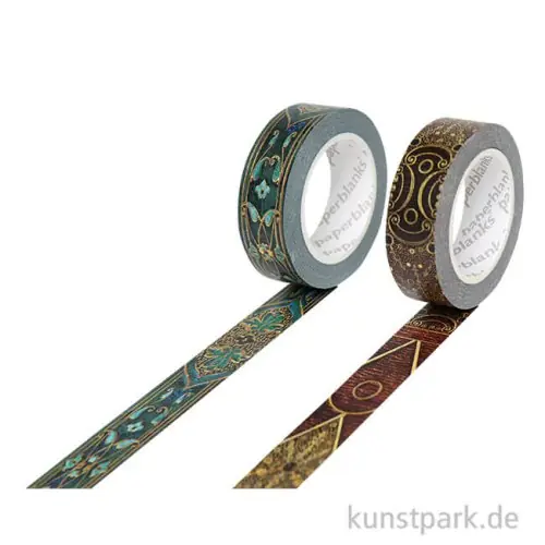 PAPERBLANKS Washi Tape Set, 2 x 10m - First Folio & Chroniken Türkis Günstig