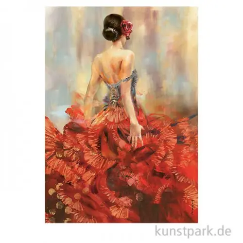 Knallerangebot Stamperia Reispapier - Monica's Canvas Carmen, DIN A4