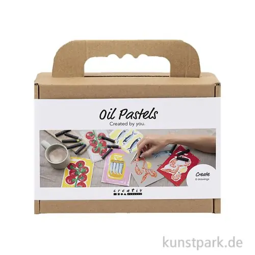 Ölpastell Set mit 8 Karten zum Ausmalen Sofort Bestellen