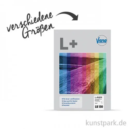 Echt Vang L+ Latexpapier für Acryl + Öl, 25 Blatt, 150g