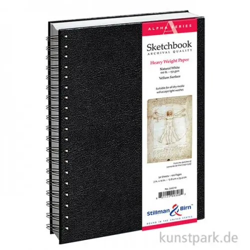 Top-Preis Stillman & Birn Skizzenbuch ALPHA Spiral, 50 Blatt, 150 g