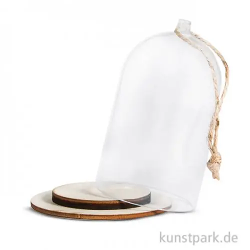 Kuppel aus Kunststoff mit Holzsockel Finale Aktion