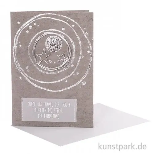 Bestpreis Good old friends - Draht Trauerkarte, Mond & Sterne