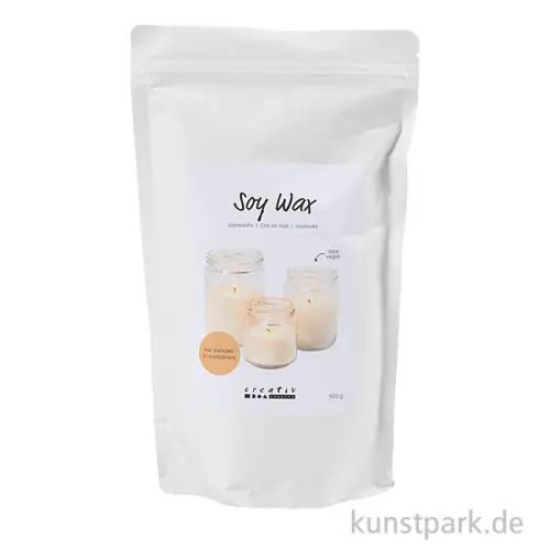 Online Kaufen Sojawachs für freistehende Kerzen, Creme, 500 g