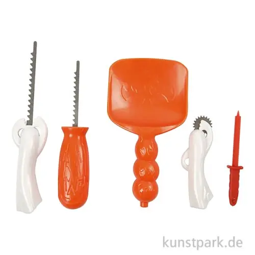 Preis Gesenkt Werkzeuge zum Kürbisschnitzen, 5-teiliges Set mit Vorlagen