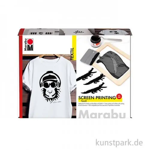 Kostenfreie Lieferung Marabu Textil Screen Printing - Siebdruck Set