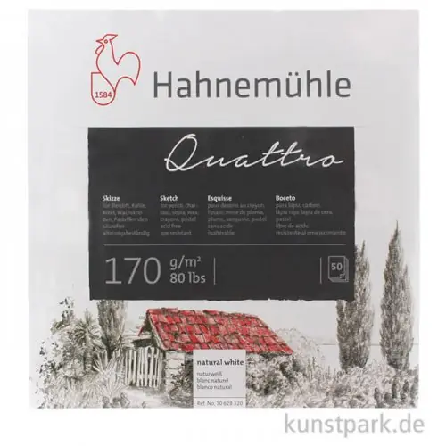 Hahnemühle QUATTRO Skizzenblock, 50 Blatt, 170g Online Kaufen
