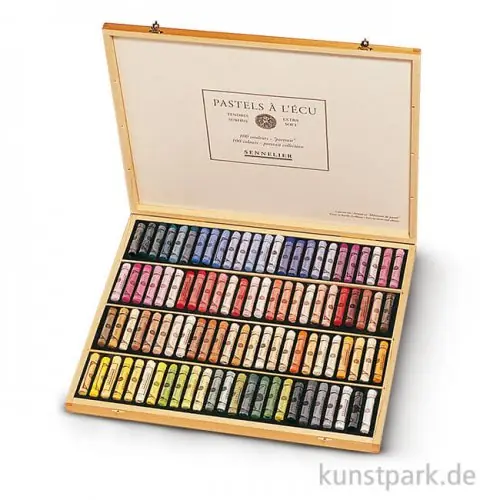 Sennelier Softpastell ECU - Holzkasten Portrait-Auswahl mit 100 Stiften Mega-Angebot