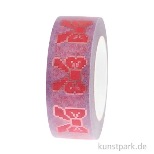 Meistverkauft Washi Tape Schleifen, Rosa Flieder, 15 mm, 10 m Rolle