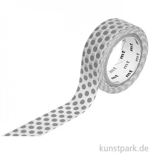 Beliebt MT Masking Tape Dot Silver, 15 mm, 7 m Rolle
