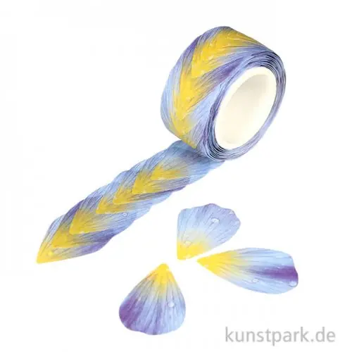 Washi-Sticker - Blüten Blau, 200 Stück Markenprodukt