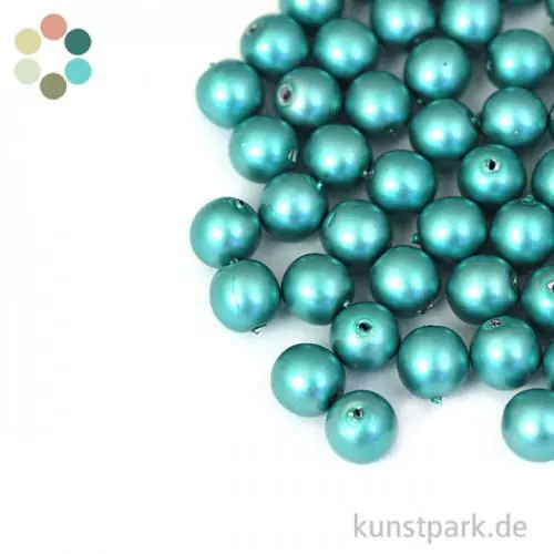 Renaissance Glaswachsperlen matt - 6 mm - 45 Stück Markenprodukt