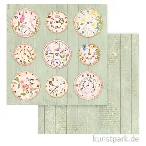 Stamperia Scrappapier - Create Happiness Welcome Home Clocks, 30,5 cm Bestseller