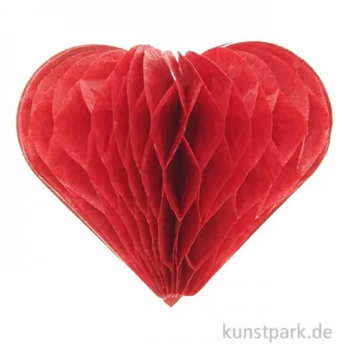 Wabenpapier Sticker - Herzen, Rot Neu Im Sortiment