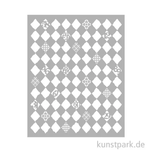Stamperia Schablone - Furry Friends Rhombus Pattern, 20 x 25 cm Online Kaufen