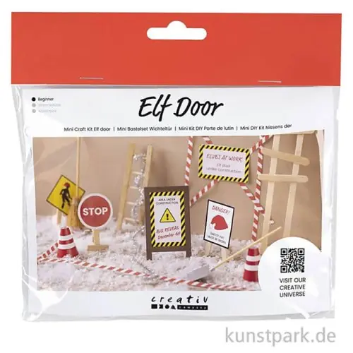 Mini Bastelset Wichteltür, Baustelle Preiswert