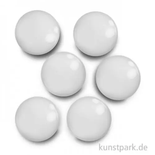 Cabochon Glasstein Rund - dm 27mm - 6 Stück Sichere Zahlung