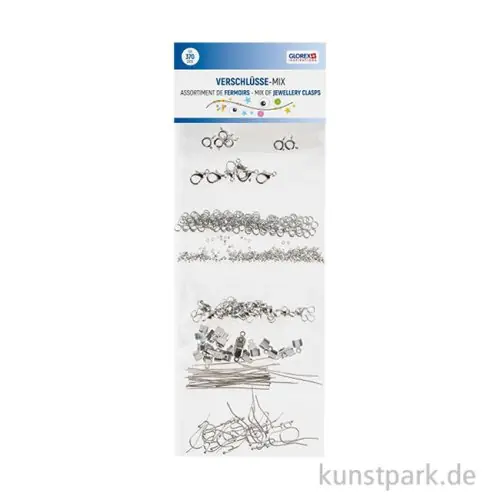 Schmuck Verschlüsse Mix, 8 verschiedene Sorten, 370 Teile Kracherpreis