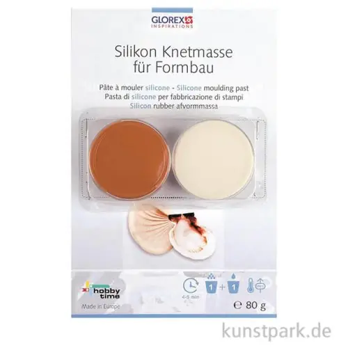 Kostenfreie Lieferung Silikon-Knetmasse zum Abformen, 2 Komponenten, 2 x 40g