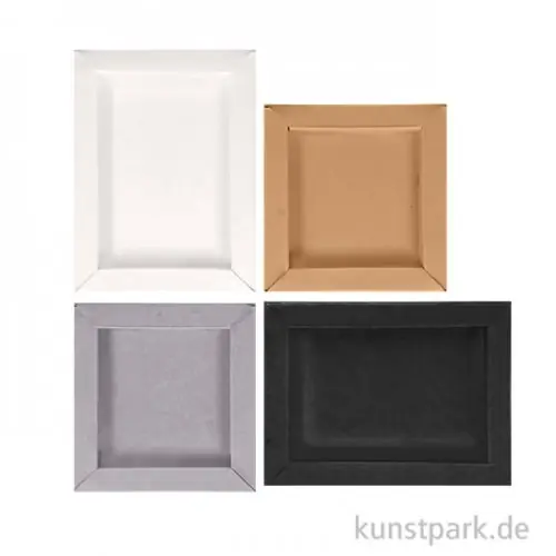 3D Bilderrahmen aus Pappe - Basic, 8 Stück in 2 Größen, 4 Farben Online Kaufen