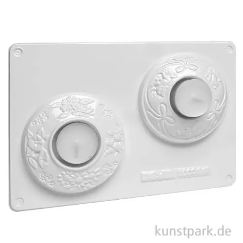 Gießform - Kerzenhalter, Blumen + Schleifen Neue Kollektion