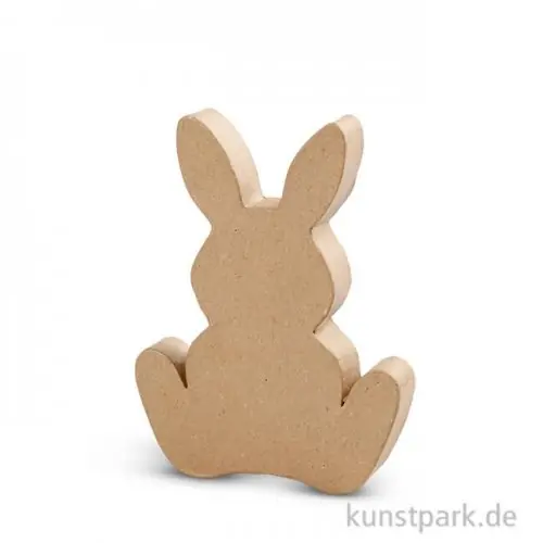 Schneller Versand Pappmaché - Osterhase, handgemacht, Höhe 18 cm