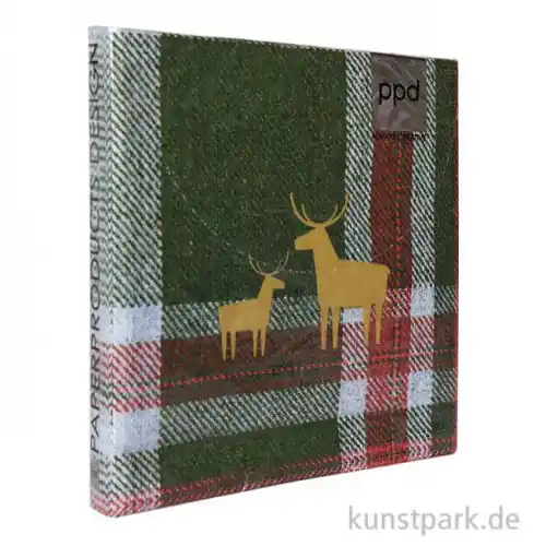 Direktkauf Servietten Check and Deer - 33 x 33 cm