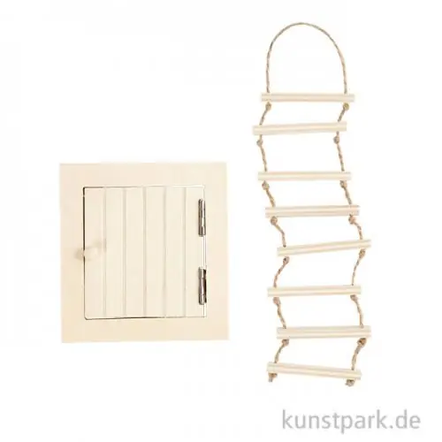 Top-Angebot Miniatur Dachluke und Strickleiter, 9-20 cm