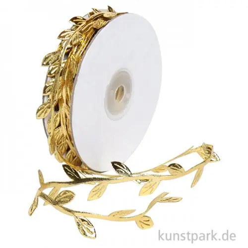 Buchsgirlande auf Band, Gold, 10 m Neuheit