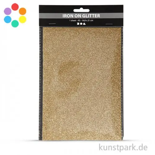 Glitter Transferfolie zum Aufbügeln DIN A5 Im Trend
