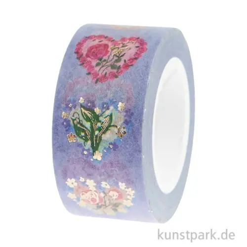 Beliebt Washi Tape Herzen Floral, 20 mm, 10 m Rolle