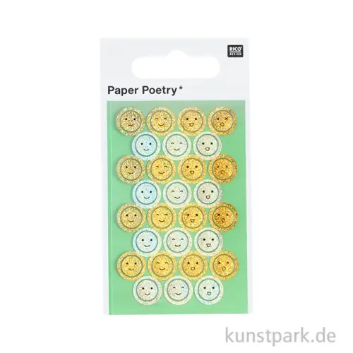 Mini Foliensticker - Emojis, 3 Blatt, 6 x 10 cm Exklusiv