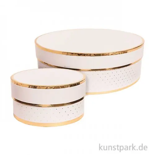 Kostenloser Rückversand Geschenkschachtel Rund - Rosa & Gold