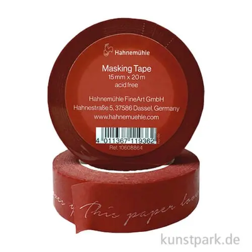 Knallerangebot Hahnemühle Masking Tape, Rot mit Logo, 15 mm x 20 m