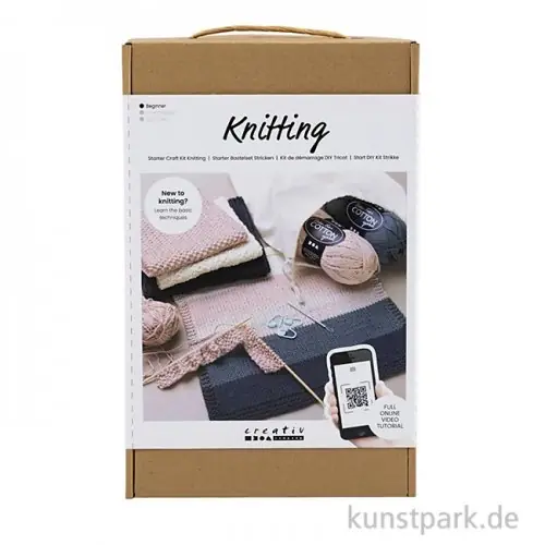 Preiswert Stricken Lernset mit Garn, Stricknadeln und Zubehör